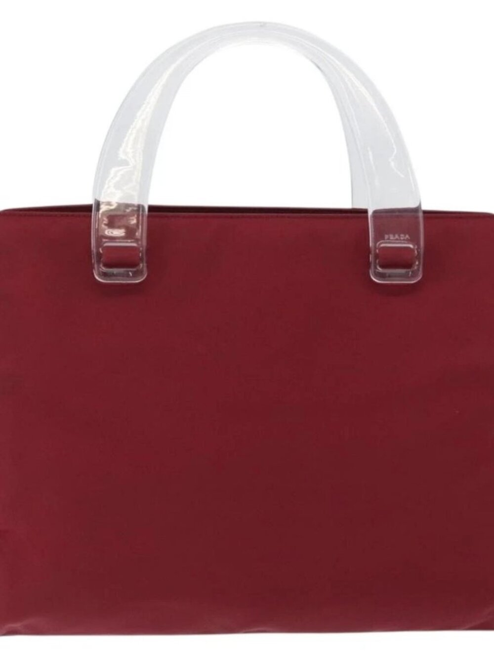 PRADA Hand Bag Nylon Red Auth ti3669 - Picture 3 of 15